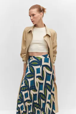 Falda plisada estampada de Mango en Faldas para argentina