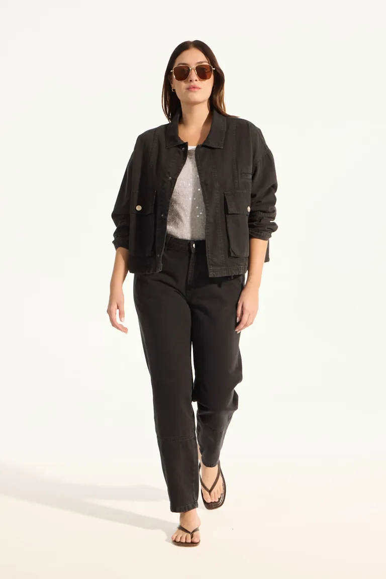 Chaqueta de algodón en corte holgado y diseño casual para mujer de Portsaid en Chaquetas para argentina