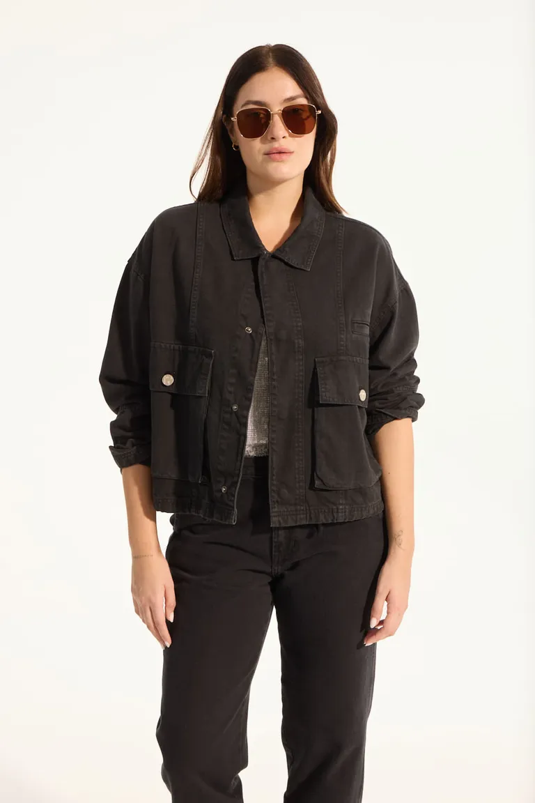 Chaqueta de algodón en corte holgado y diseño casual para mujer de Portsaid en Chaquetas para argentina