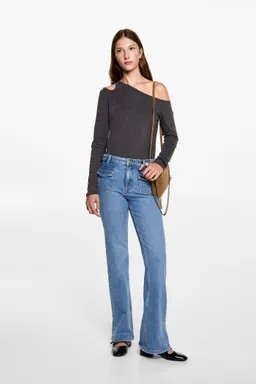 Remera algodón asimétrica de Mango Teen en Buzos y Sweaters para argentina