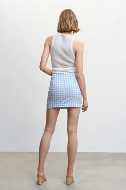Falda cuadro vichy flor de Mango en Faldas para argentina