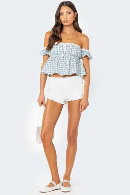 Short con volados encaje de Edikted en Shorts para argentina