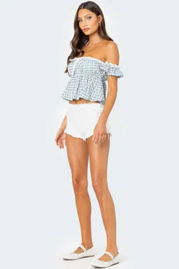 Short con volados encaje de Edikted en Shorts para argentina