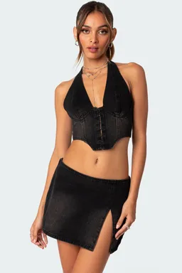 Corset denim katrina de Edikted en Tops para argentina