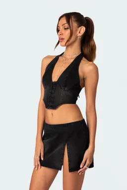 Corset denim katrina de Edikted en Tops para argentina