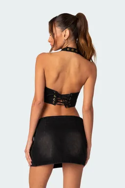 Corset denim katrina de Edikted en Tops para argentina