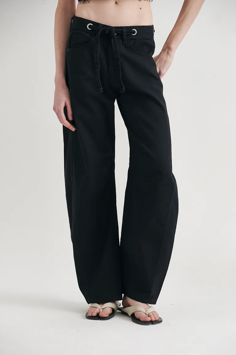 Pantalón ancho de tiro medio con detalles metálicos y lazo ajustable de Sweet en Pantalones para argentina