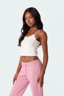 Musculosa acanalada con encaje de Edikted en Tops para argentina