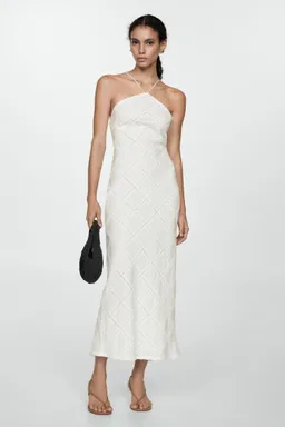 Vestido bordado cuello halter de Mango en Vestidos para argentina