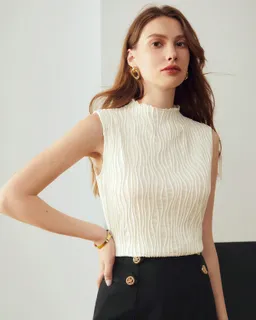 Top textura ribete lechuga de Motf en Tops para argentina