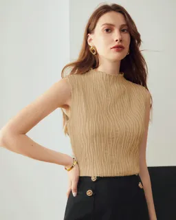 Top textura ribete lechuga de Motf en Tops para argentina
