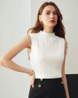 Top textura ribete lechuga de Motf en Tops para argentina