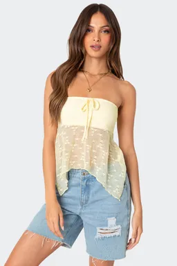 Top strapless transparente bordado de Edikted en Tops para argentina