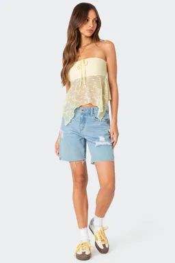 Top strapless transparente bordado de Edikted en Tops para argentina