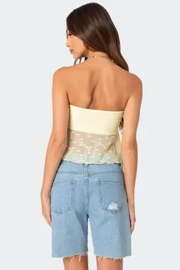 Top strapless transparente bordado de Edikted en Tops para argentina