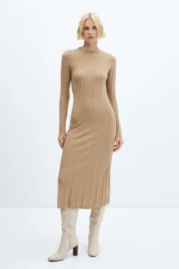 Vestido canalé cuello perkins de Mango en Vestidos para argentina