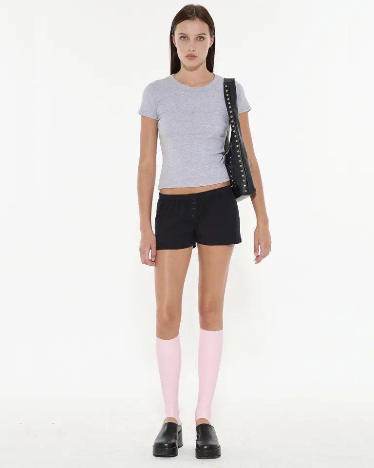 Pantalón corto de rib de algodón con cintura elastizada para mujer de Ay Not Dead en Shorts para argentina