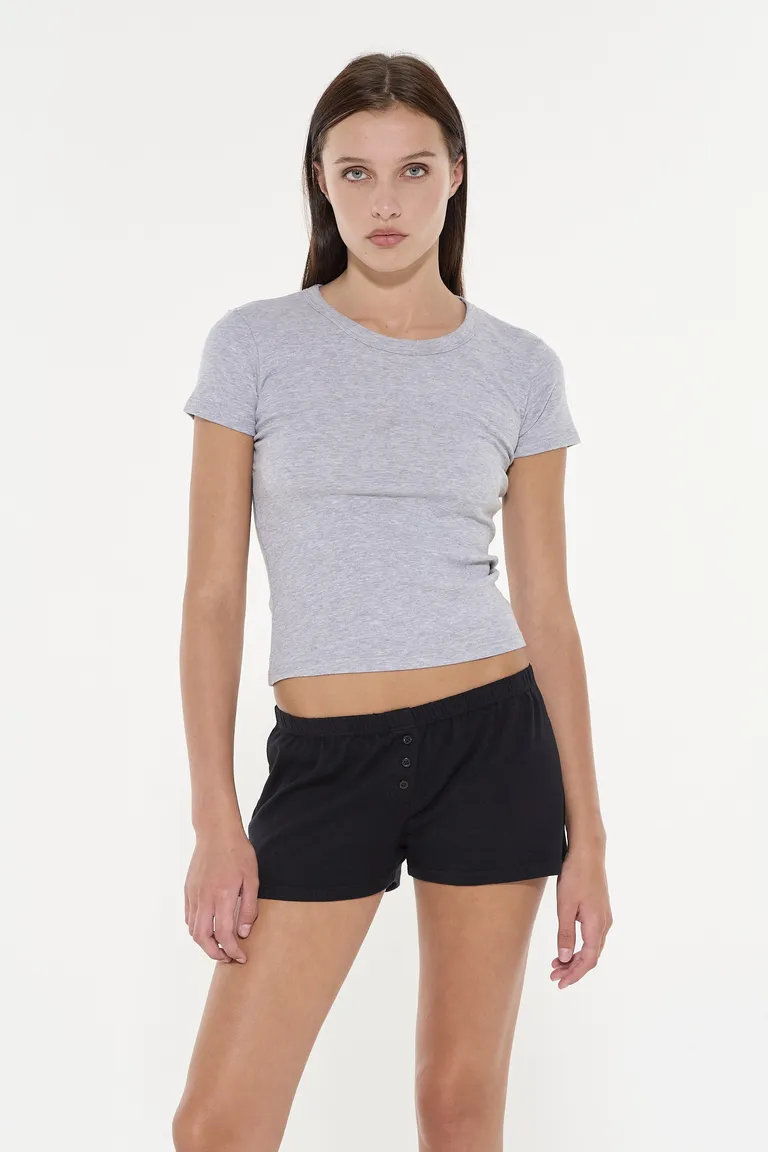 Pantalón corto de rib de algodón con cintura elastizada para mujer de Ay Not Dead en Shorts para argentina