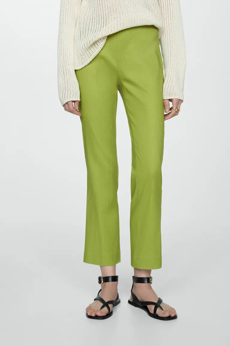 Pantalón flare lino de Mango en Pantalones para argentina