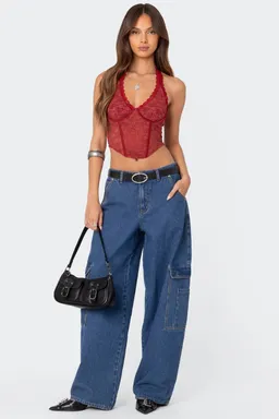 Corset halter encaje chica de Edikted en Ropa Interior y Medias para argentina