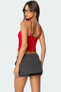Corset lou cruzado con cuentas de Edikted en Tops para argentina
