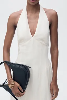 Vestido lino cuello halter de Mango en Vestidos para argentina