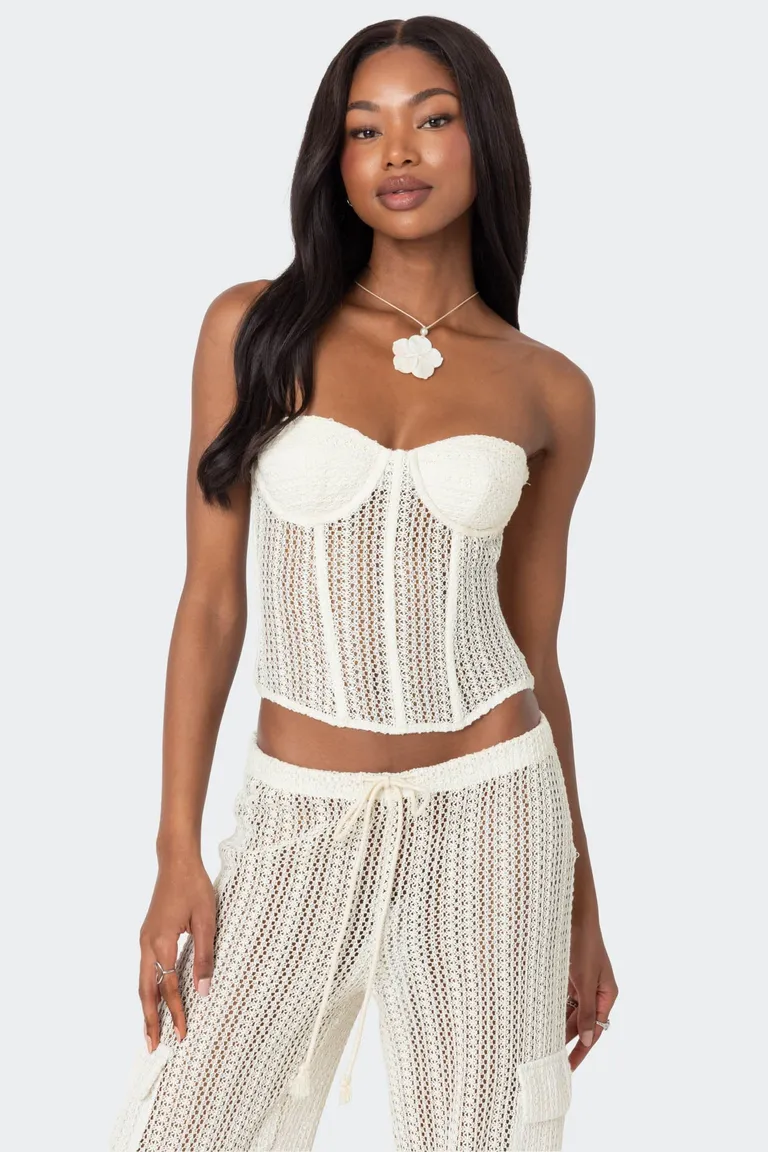 Corset transparente crochet ines de Edikted en Ropa Interior y Medias para argentina
