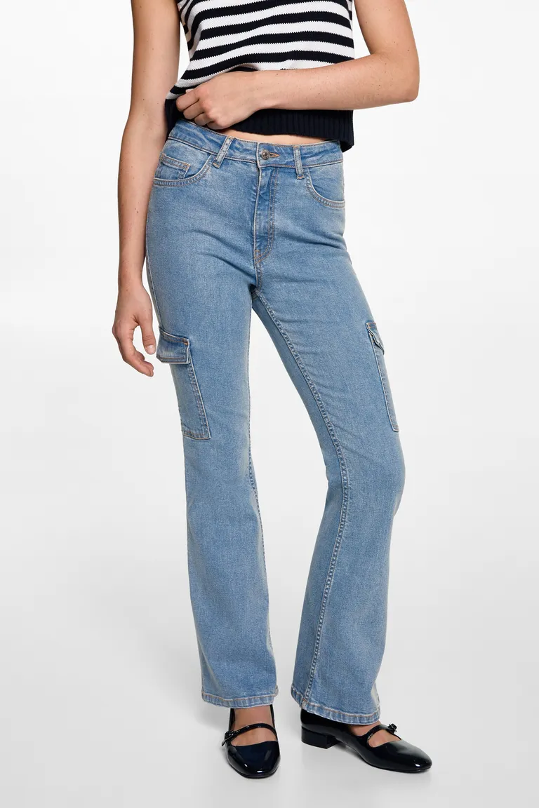 Jeans flare cargo de Mango Teen en Pantalones para argentina