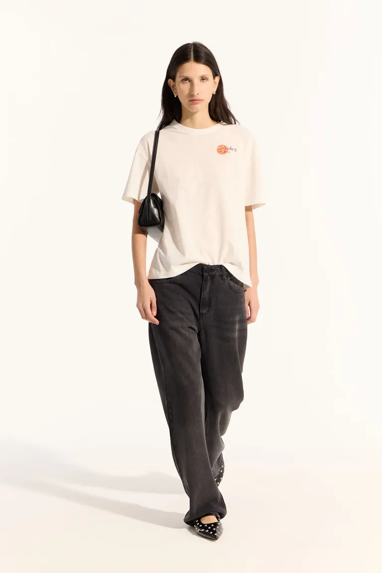 Remera holgada de algodón orgánico con detalles de estampado deportivo de Portsaid en Remeras para argentina