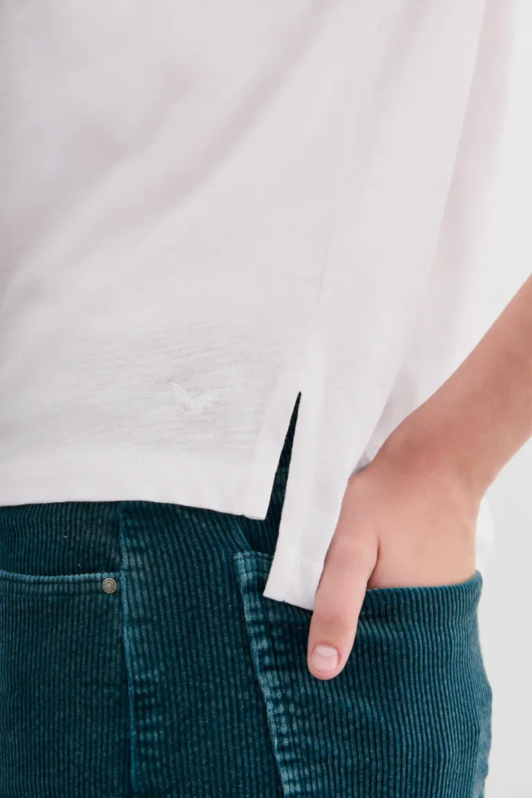 Remera básica de algodón de corte relajado y caída natural de Rapsodia en Remeras para argentina