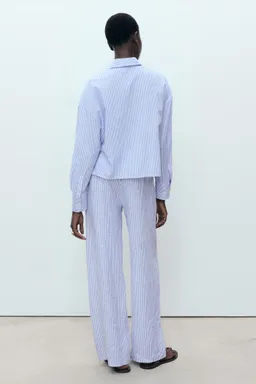 Pantalón lino rayas de Mango en Pantalones para argentina