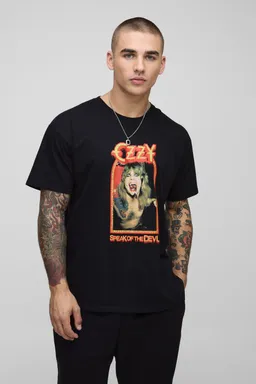 Remera ozzy osbourne negra regular de Boohooman en Remeras y Polos para argentina