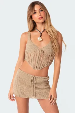 Top crochet cordones baeside de Edikted en Tops para argentina