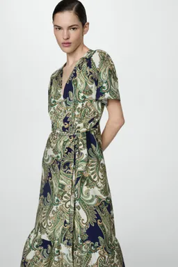 Vestido estampado con lazo de Mango en Vestidos para argentina