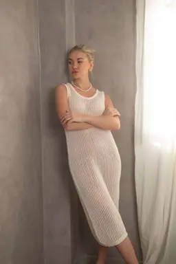 Vestido hilo algodon calado playero de Hesed en Vestidos para argentina