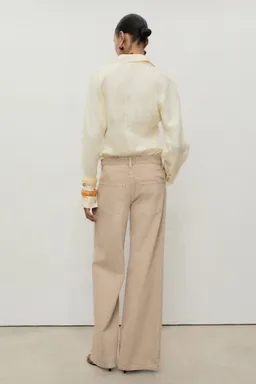 Jeans wide leg tiro bajo de Mango en Pantalones para argentina