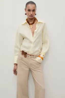 Jeans wide leg tiro bajo de Mango en Pantalones para argentina
