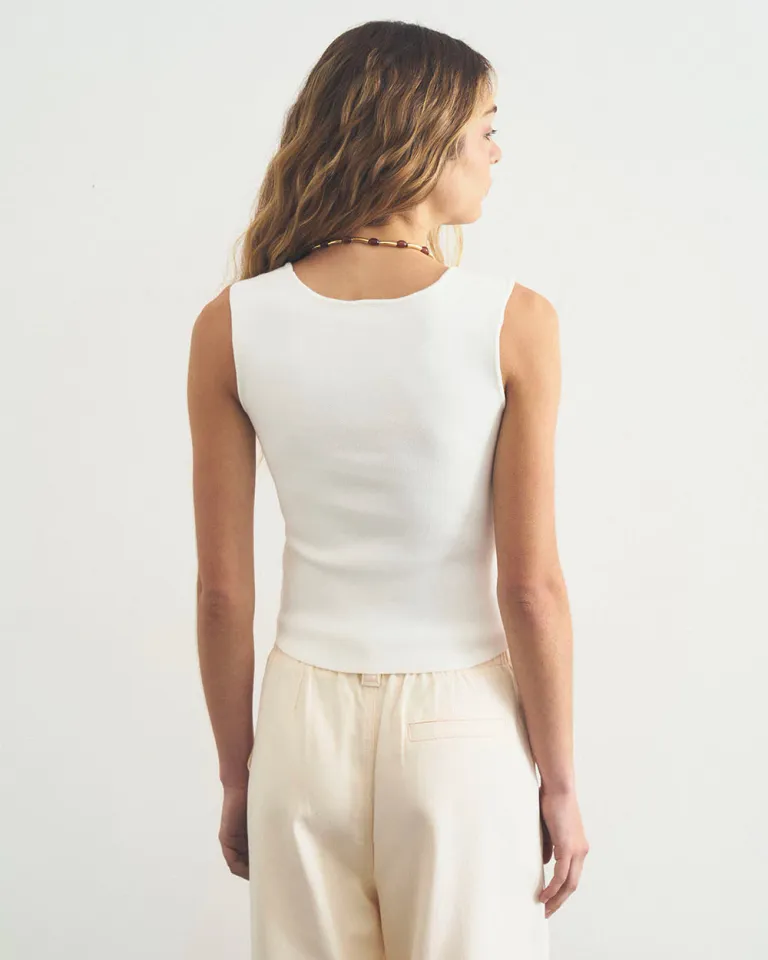 Top de escote cuadrado y tirantes anchos para mujer - Prenda premium y exclusiva de Sky en Tops para argentina