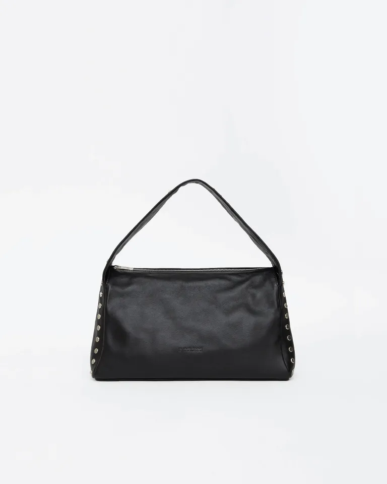 Cartera de cuero rectangular con tachas metálicas y manija continua de Ay Not Dead en Bolsos y Carteras para argentina