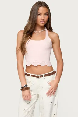 Top halter jazmyn festoneado de Edikted en Tops para argentina