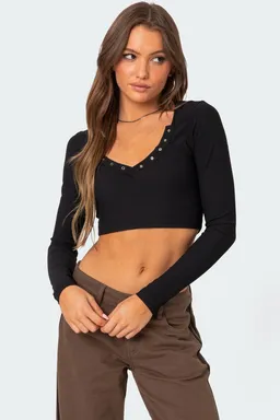 Crop top acanalado milady de Edikted en Tops para argentina