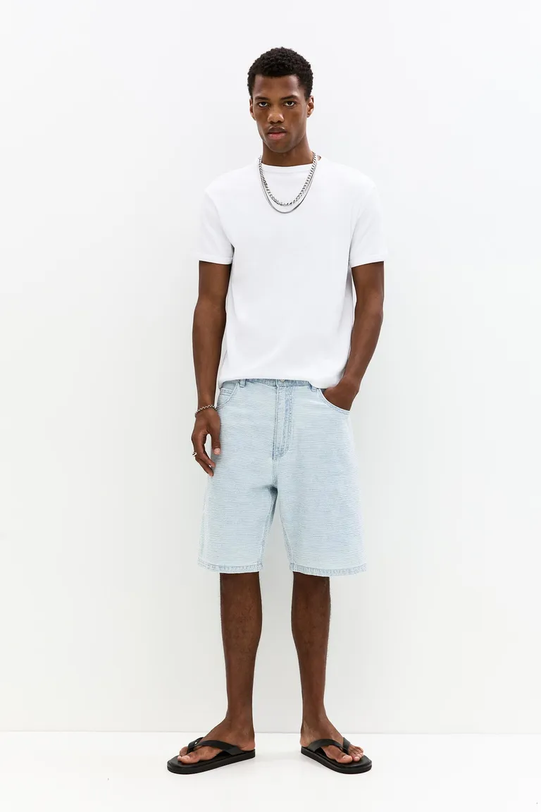 Bermuda jean baggy jacquard de Pull&Bear en Bermudas y Shorts para argentina