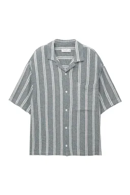 Camisa rústica rayas manga corta de Pull&Bear en Camisas para argentina
