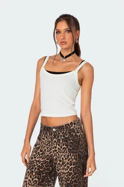 Musculosa rib con contraste de Edikted en Tops para argentina