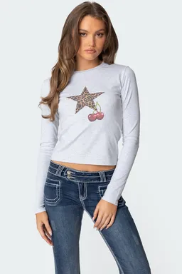 Remera leopardo estrella cereza de Edikted en Remeras para argentina