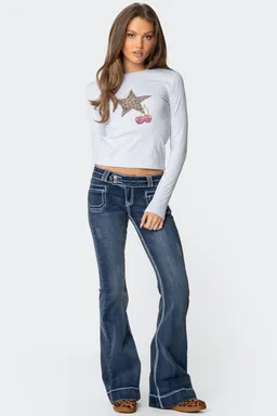 Remera leopardo estrella cereza de Edikted en Remeras para argentina