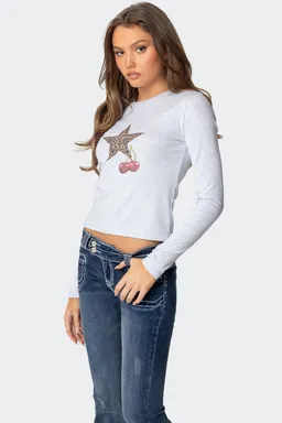 Remera leopardo estrella cereza de Edikted en Remeras para argentina