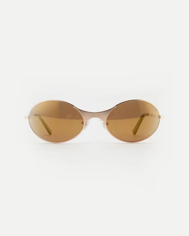 Lentes ovalados de metal con patillas ajustables y lentes polarizadas de Ay Not Dead en Anteojos para argentina