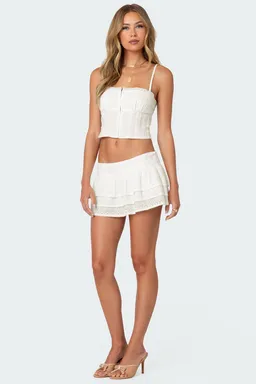 Mini falda pantalón ojalillo de Edikted en Shorts para argentina