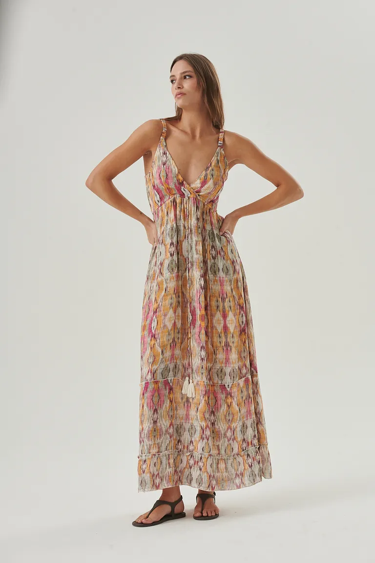 Vestido delfi con diseño de estampado de colores elegante y moderno de Sweet en Vestidos para argentina